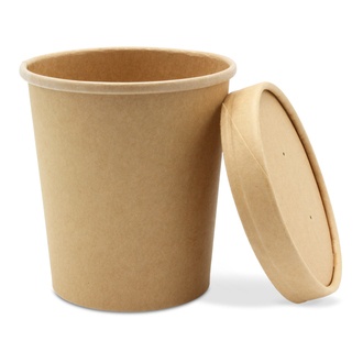 Suppenbehälter Soup2Go-Container 16oz/450ml braun Pappe/PLA