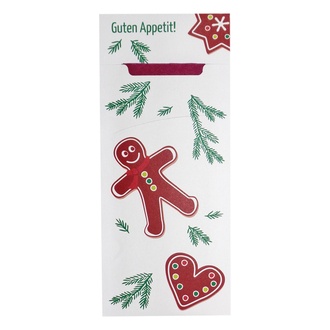 Serviettentaschen "Gourmet Gastro" 85x200mm "Weihnachten"+Tissue-Servietten 33x33cm 2-lagig bordeaux