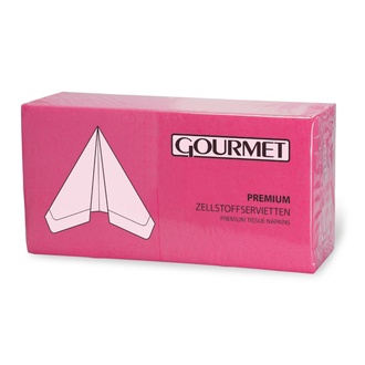 Tissue-Servietten 33x33cm 3-lagig 1/4 Falz Gourmet Premium fuchsia