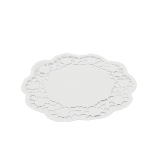 Tortenpapier rund Ø13cm Dekor Rose weiß