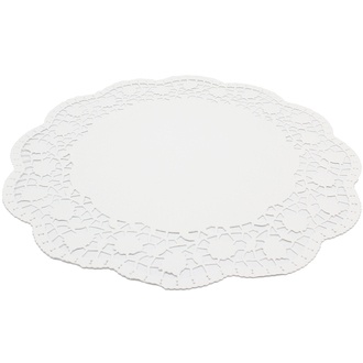 Tortenpapier rund Ø32cm Dekor Rose weiß