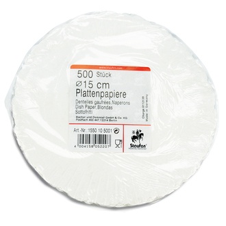 Plattenpapier rund Ø15cm weiß