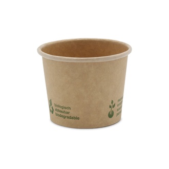 Dressingbecher Pappe PLA-beschichtet 80ml braun Ø62mm Höhe 48mm