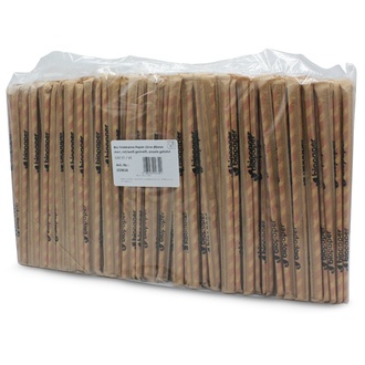 Bio-Trinkhalme Papier 22cm Ø6mm starr rot/weiß gestreift gehülst