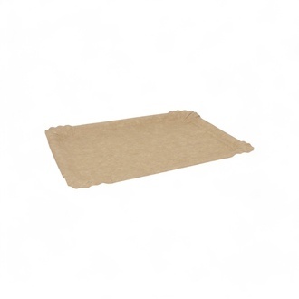 Pappteller rechteckig 16x20cm braun/braun Frischfaser