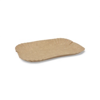 Pappschalen eckig Bio 41 - 13x18x3cm braun/braun Frischfaser