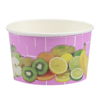 Eisbecher 100ml Ø70mm Höhe: 45mm Hartpapier "Früchte"