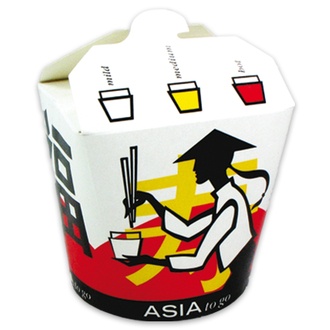 Asia-Food-Box ohne Henkel 16oz/500ml rund "Asia Grabbers"