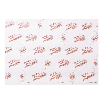 Hamburger-Papier eco-friendly 33x40cm rot, kompostierbar