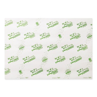 Hamburger-Papier eco-friendly 33x40cm grün, kompostierbar