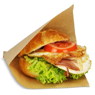 Snack-Taschen 15x17cm Kraftpapier 40g/m² braun