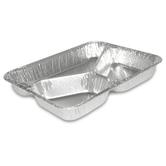 Aluminium-Menüschalen 3-geteilt 227x177x30mm - R881G 