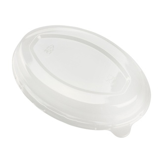 PET-Deckel glasklar für Bagasse-Schalen oval 700ml