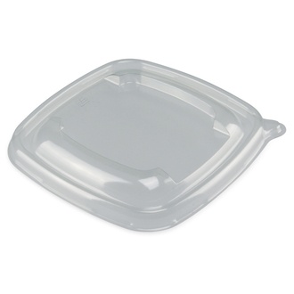 Deckel RPET für "BePulp"Schalen 375 und 500ml klar 13x13x1,8cm