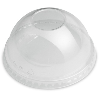 Dom-Deckel ohne Loch rPET glasklar für Clear-Cup Ø95mm