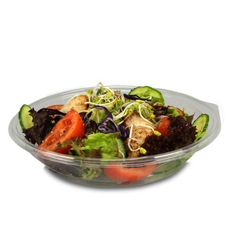 Salatschalen PS 900ml rund Ø220mm Höhe 40mm klar