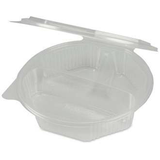 RIPBOXX mit anhängendem Deckel PP 3 geteilt 215x220x57mm transparent
