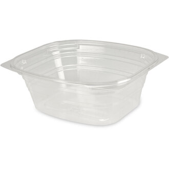 Salatschalen PLA 1000ml rechteckig klar eco-friendly