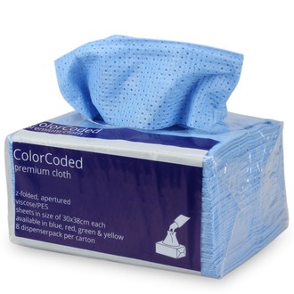 Spezialtuch 1-lagig 30x38cm Vlies blau (für glatte Oberflächen)