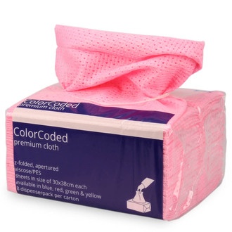 Spezialtuch 1-lagig 30x38cm Vlies rot (Toilettenbereich)