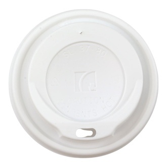 Deckel PS mit Trinkloch weiß für Coffee-Cups Ø80mm