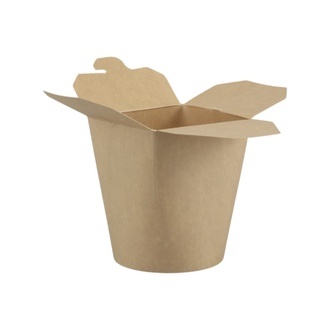 Asia-Food-Box ohne Henkel 16oz/500ml FSC rund Karton braun
