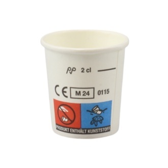 Schnapsbecher/Probierbecher 20ml Papier mit Füllstrich Ø39mm