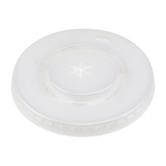 Deckel PS mit Kreuzschlitz transparent für Pappbecher Ø90mm