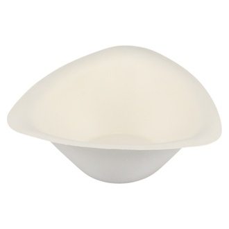 Bagasse-Suppenterrine dreieckig 500ml Ø18,5cm Höhe: 6,7cm eco-friendly