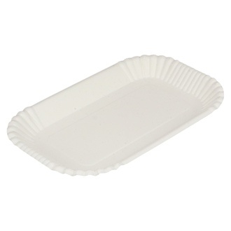 Pappschalen weiß eckig Bio 60 15x23x2cm Frischfaser