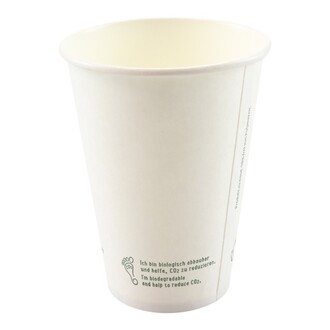 Automatenbecher 180ml (Ø70mm) Hartpapier weiß kompostierbar + recycelbar "Just Leaf" 2025