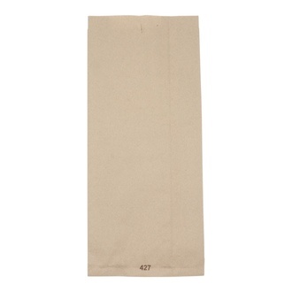Bäckerfaltenbeutel 427 - 16+6x36cm Recycling Mix Papier gefädelt braun