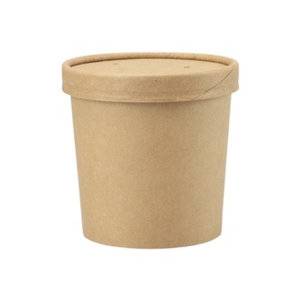Suppenbehälter Soup2Go-Container 12oz/350ml mit Deckel braun PE-beschichtet