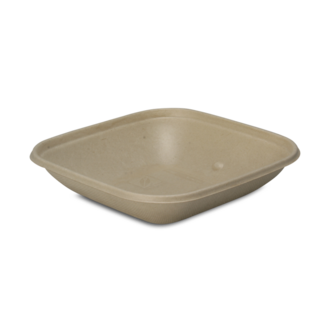 Salatschalen "BePulp"aus Bagasse 500ml quadratisch 17x17x3,7cm