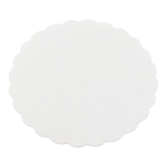 Papier-Saugdeckchen rund Ø90mm 1-lagig genarbt weiß