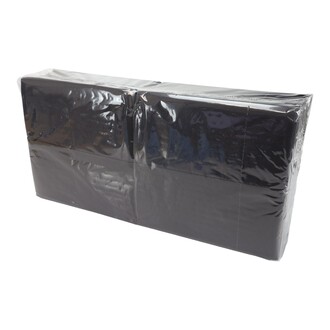 Airlaid-Servietten 40x40cm Gourmet 1-lagig 1/8 Buchfalz schwarz