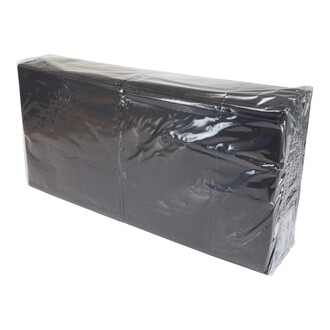 Airlaid-Servietten 40x40cm Gourmet 1-lagig 1/4 Falz schwarz