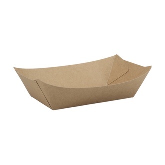 Foodtray Größe "L" oben: 190x125mm - Boden: 128x76x45mm Karton braun