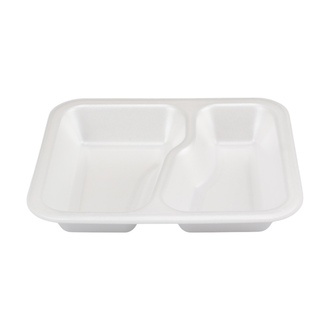 Menüschalen 613-XPS 2-geteilt 875ml 247x212x40mm siegelfähig laminiert weiß