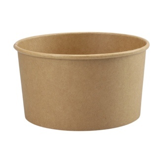 Salatschalen Ø148mm Karton Kraft braun 900ml (1000ml randvoll) rund Höhe 78mm PE-beschichtet