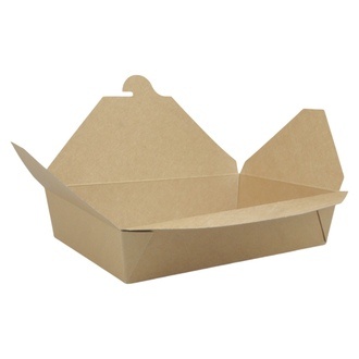 Bio-Foodcase #2 oben: 215x157mm - Boden: 196x139x48mm ca.1500ml Karton braun