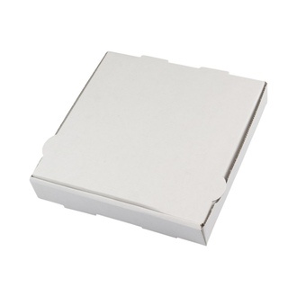 Pizzakarton 22x22x4cm Modell: "Francia" Qualität: Vegetale - weiß ohne Druck