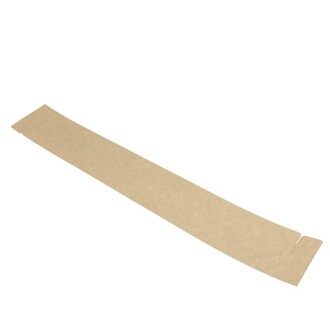 Steckbanderole für Foodtray Schnitzelschale "XXL" 465x70mm außen braun/innen weiß unbedruckt