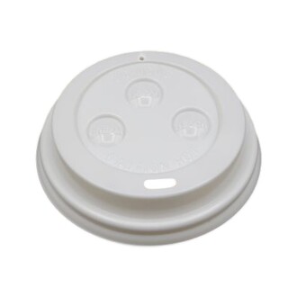 Deckel PS mit Trinkloch weiß für Coffee-Cups Ø77mm