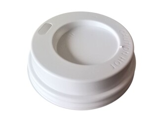 Deckel PS mit Trinkloch weiß für Coffee-Cups Ø62mm