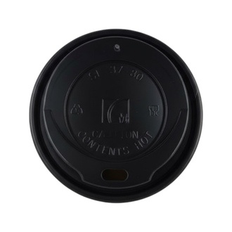 Deckel PS mit Trinkloch schwarz für Coffee-Cups Ø89mm