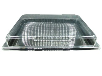 Sushi-Tray 187920 schwarz 255x185mm + Deckel PET antifog