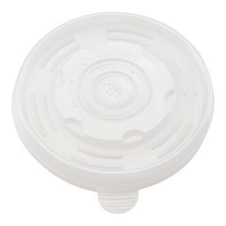 Deckel PP transparent für Suppenbehälter 400ml / Ø115mm mit Lasche