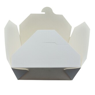 Bio-Foodcase #8 Cake-/Gebäckbox oben: 172x133mm - Boden: 153x120x65mm ca.1300ml Karton weiß