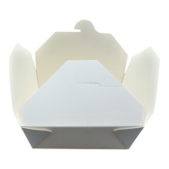 Bio-Foodcase #3 Cake-/Gebäckbox oben: 215x157mm - Boden: 196x139x64mm ca.2000ml Karton weiß sw